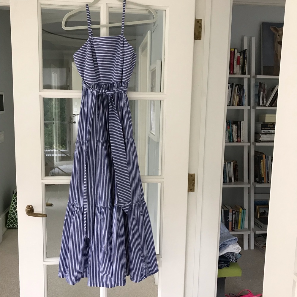 J. CREW striped maxi dress
